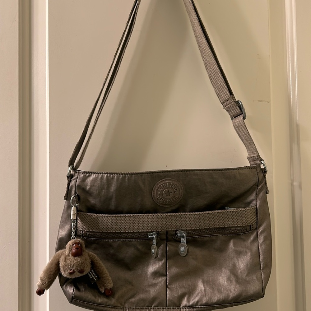 KIPLING Taupe Nylon Bag with Adjustable Straps